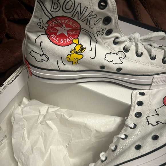 Converse Peanuts x Chuck Taylor All Star High Snoopy and Woodstock Men Size 12 - Picture 2 of 9